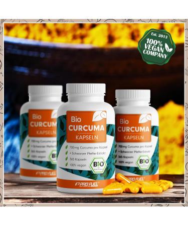 Bio Curcuma Capsules 730x | 700 mg Organic Curcumin with Black Pepper - Family Pack 2x365 Capsules - Buy Online on GoSupps.com