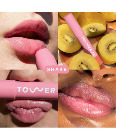 Tower 28 JuiceBalm Tinted Lip Balm - Hydrating Vegan Lip Color with Shea Butter & Marula Oil - Clean Cruelty-Free Lip Care in Juicy Sheer Pink 0.09 Fl Oz - Buy Online on GoSupps.com