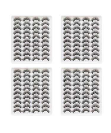 Balawin 80 Pairs 3D Chemical Fiber Lashes Natural False Eyelashes Dramatic Volume Lashes Makeup Extension Eyelashes