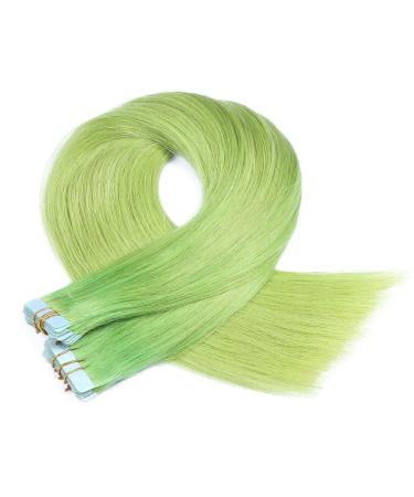 Tape In Hair Extensions - 40cm Green - 30 Bricks - 100% Remy Real Hair with Adhesive Tape | Novon Hair Extensions - Buy Online on GoSupps.com