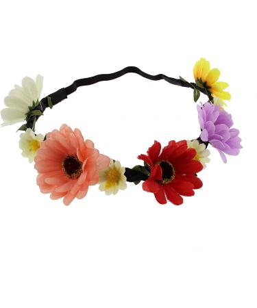 Zac's Alter Ego Pair of Multicolour Sunflower & Daisy Elasticated Hair Garlands - Buy Online on GoSupps.com