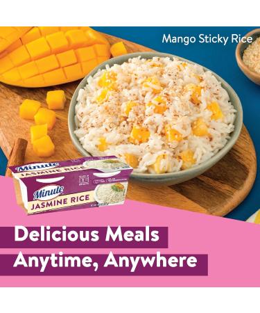 Minute Jasmine Rice Microwavable Cups 4.4oz - Pack of 8 - Buy Online on GoSupps.com