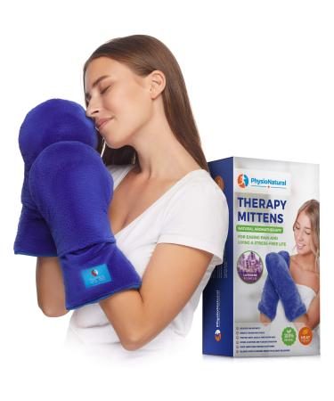 Microwavable Therapy Mittens with FlaxseedMoist Heat Therapy Relief for Hands and Fingers in Cases of Stiff Joints, Trigger Finger, Inflammation, Raynaud's, Carpal TunnelNatural Aromatherapy Gloves