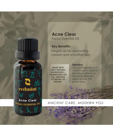 Redmint Acne Clear Facial Essential Oils | Made with 100% Organic TCM Herbal Ingredients Skincare |Natural Tried &True Acne Face Oil | Anti Acne Serum for Face to Skin Radiance| 20ml - Buy Online on GoSupps.com