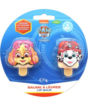 Mevsim Store-Paw Patrol Lip Balm for Kids - Vegan - 2 Pack - Strawberry and Cherry Flavor - Lip Care - Moisturizing - Cute Hanger Included - Buy Online on GoSupps.com