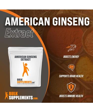 American Ginseng Extract Powder - 1000mg Energy Support Herbal Supplement - Gluten Free - 100g - BULKSUPPLEMENTS.COM - Buy Online on GoSupps.com