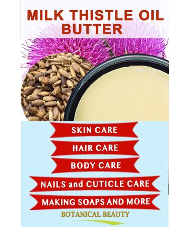 Botanical Beauty MILK THISTLE OIL BUTTER Silybum marianum 100% Natural for FACE SKIN BODY HAIR NAILS Foot Care. Foot Oil butter Skin Moisturizer (8 Fl Oz) 8 Fl Oz (Pack of 1) - Buy Online on GoSupps.com