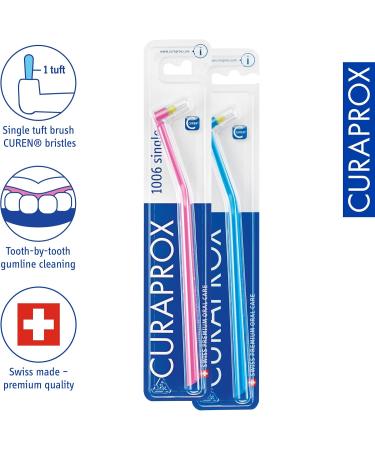 Curaprox CS 1006 Single-Tuft Toothbrush Pack of 2 - Random Color | International Shipping Available - Buy Online on GoSupps.com