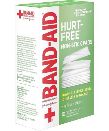 Band-Aid Medium Non-Stick Pads - 10 Count, 2x3 Adhesive Bandages - Buy Online on GoSupps.com