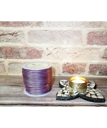 Cords Craft 1mm Metallic Lavender Leather Cord - 21.87 Yards | Jewelry Making Bracelets Necklaces DIY Projects - Buy Online on GoSupps.com