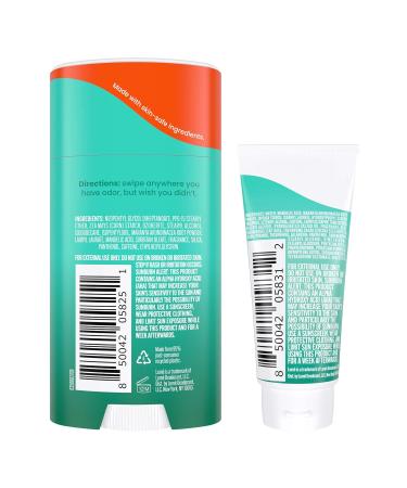 Lume Whole Body Deodorant - Invisible Cream Tube Mini and Solid Stick - 72 Hour Odor Control - Aluminum Free Baking Soda Free Skin Safe - 0.5 Oz Mini Tube + 2.6 Oz Solid Stick (Minted Cucumber) - Buy Online on GoSupps.com