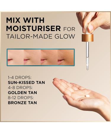 Garnier Ambre Solaire Natural Bronzer Self Tan Drops for Face Hyaluronic Acid & Coconut Water Tailor Made Glow Gradual & Natural Fake Tan Approved by Cruelty Free International Vegan 30ml - Buy Online on GoSupps.com