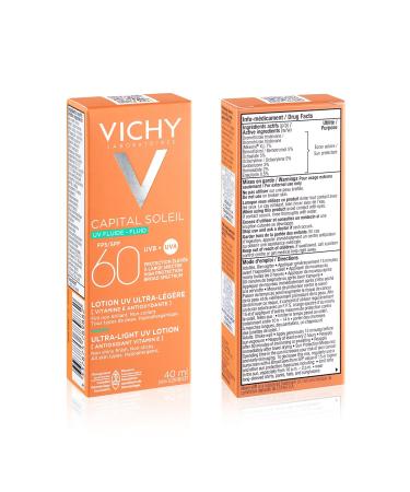 Vichy Face & Body Sunscreen Lotion Capital Soleil Broad Spectrum UVA & UVB Sun Protection Fragrance-Free Suitable for All Skin Types Dermatologist Recommended ULTRA LIGHT SPF 60 - Buy Online on GoSupps.com
