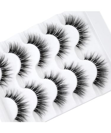 Happy Heartbeat 3D Clear Band Wispy Lashes - Soft Faux Mink Natural Cat Eye False Eyelashes | 7 Pairs Reusable (No. 219) - International Shipping Available - Buy Online on GoSupps.com