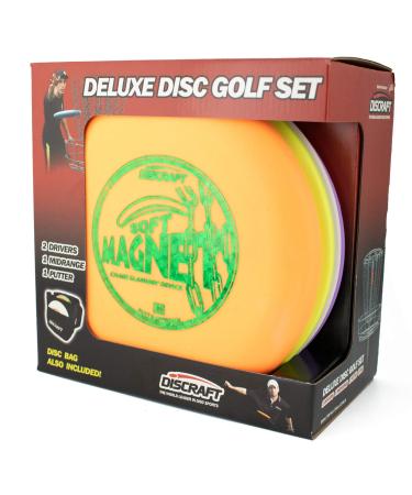 Discraft Deluxe Disc Golf Set (4 Disc and Bag) Models and Plastic Blends May Vary Multi-coloured