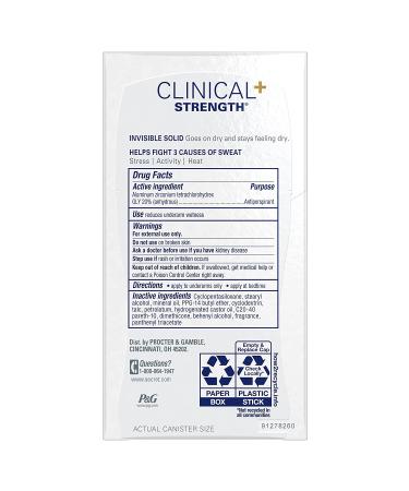 Secret Clinical Strength Invisible Solid Antiperspirant and Deodorant  Free & Sensitive  1.6 oz (Pack of 3) (Packaging may Vary) Secret Free and Sensitive  Pack of 3 OLD - Buy Online on GoSupps.com