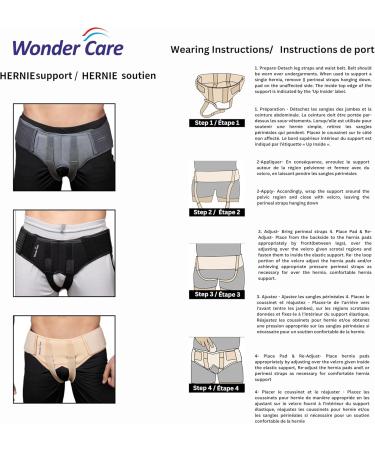 Wonder Care -Inguinal Hernia Support Belt Groin Truss Brace Post Surgery Hernia Pain Relief Two Compression Pressure Foam Pads Adjustable Elastic straps-Small. - Buy Online on GoSupps.com