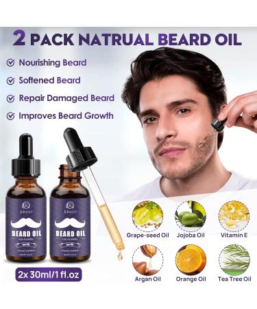 Complete Beard Grooming & Growth Kit for Men - Beard Oil, Wash, Balm, Comb, Brush, Scissors, Shaper, Storage Bag - Father's Day Gift - Buy Online on GoSupps.com