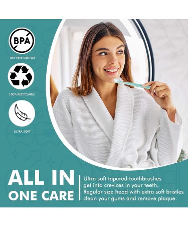 KENT ORALS Kent Classic Ultra Soft Eco-Friendly Toothbrush for Sensitive Teeth - 12 PCS (2 Set) - Buy Online on GoSupps.com