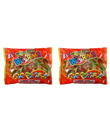 Candy Bulk: Gummy Zone Wacky Worms - Gummy Candy - Bulk Candy - Gummies - Candies - Bonbon - Value Pack of 2