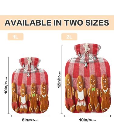 KCL Deci Hot Water Bottle with Cover - 2L Foot Warmer for Pain Relief & Therapy | Christmas Snowflake Design | International Shipping Available - Buy Online on GoSupps.com