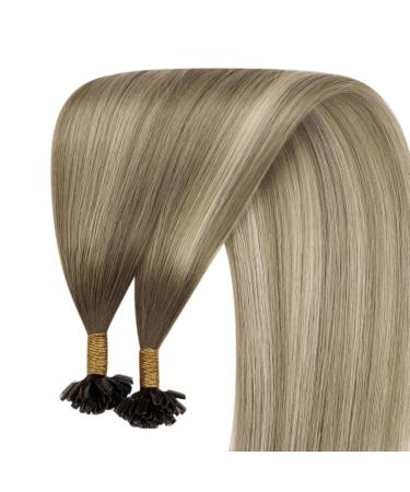Youngsee Real Hair Extensions - 45cm Balayage U Tip Bonding Remy Keratin Hair Extensions 50g #3/8/22 for Gorgeous Brown & Blond Highlights - Buy Online on GoSupps.com