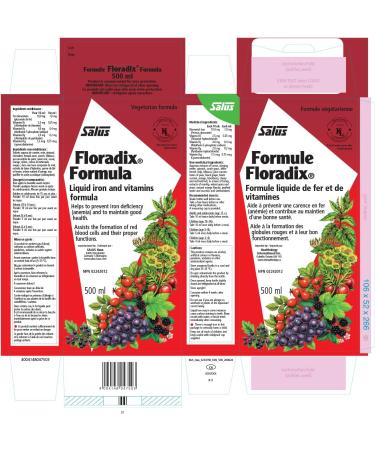 Salus Floradix Liquid Iron and Vitamin Formula Bonus Pack (500ml+250ml) - Buy Online on GoSupps.com