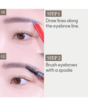Espoir The Brow Easy Shaping Pencil - Neutral Brown | Long-lasting Leaf-shaped Tip for Fine Lines | 0.01 Ounce - Ideal for Effortless Eyebrow Definition - Buy Online on GoSupps.com