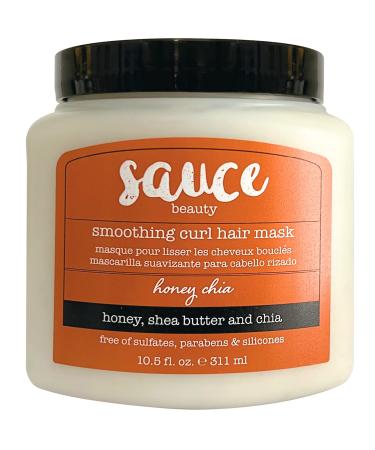 SAUCE BEAUTY Honey Chia Smoothing Curl Mask - 10.5 Fl Oz Curly Hair Mask for Dry & Frizzy Hair - Hydrating & Taming Mask for Naturally Curly & Wavy Hair (Honey Chia)