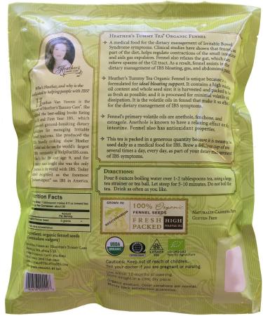 Heather's Tummy Care Organic Fennel Tea - Caffeine-Free 16oz (453g) - Soothing Herbal Digestive Support - Buy Online on GoSupps.com