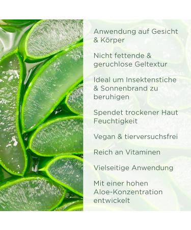 PraNaturals Aloe Vera Gel 200ml - Natural Soothing & Nourishing (Pack of 2) | International Shipping Available - Buy Online on GoSupps.com