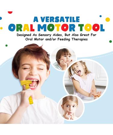 Lull Kids Chewy Tubes Oral Motor Tool - Sensory Chew Toys for Autistic Children - 2 Pack (Blue/Red) - Buy Online on GoSupps.com
