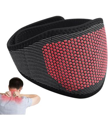 Juzinqu Magnetic Neck Wrap - Portable Wormwood Warmer for Neck & Shoulder Support Fatigue Relief - Unisex Black-Red Dot Design - Buy Online on GoSupps.com