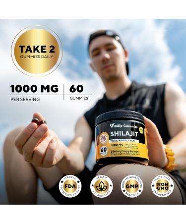 Shilajit Gummies - 1000mg Himalayan Natural Supplements for Healthy Aging & Energy - Sugar Free - 60 Count - Buy Online on GoSupps.com