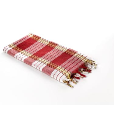  Carenesse Carenesse Hammam Set 1 red checkered hammam cloth and 1 festive exfoliating glove - Buy Online on GoSupps.com