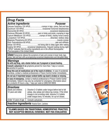 Hyland's Leg Cramps Tablets 100 Tablets - Fast Relief for Muscle Cramps - Buy Online on GoSupps.com