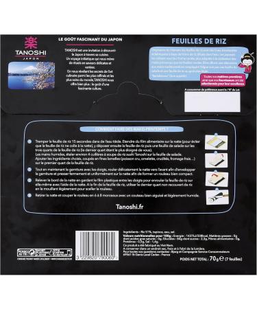 Alter Eco Tanoshi Sushi Rice Sheets Square 7 Sheets 70 g - Buy Online on GoSupps.com