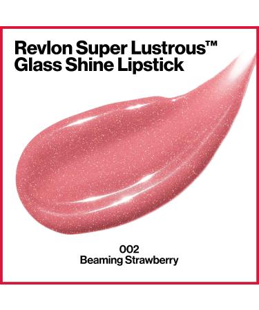 Revlon Super Lustrous Glass Shine Lipstick - Beaming Strawberry | Hyaluronic Acid, Aloe & Rose Quartz Infused Moisturizing Creamy Formula | 0.15 Oz (Pack of 1) - Buy Online on GoSupps.com