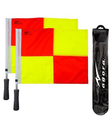 AGORA Pro Line Premium Soccer Referee Flags with Case