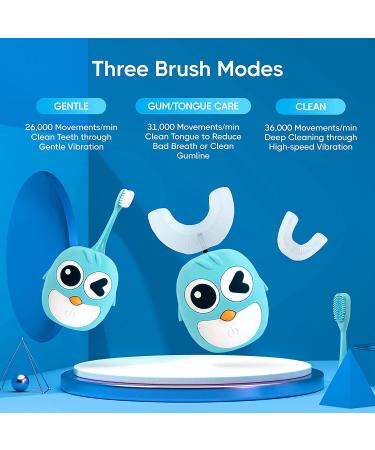 Kids Electric U-Shaped Toothbrush Set | BPA-Free | Ages 3-12 | 360 Toothbrush for Complete Oral Care - Buy Online on GoSupps.com