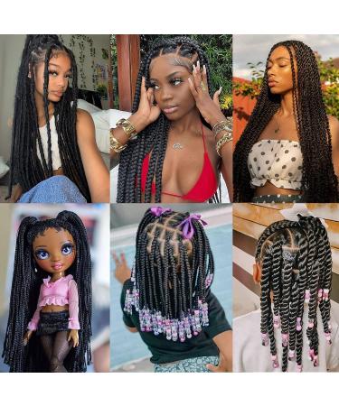RuiYok 4Pcs Natural Black Brazilian Wool Hair for Braids - Acrylic Hand Knitting Yarn for Hair Braiding & Extensions - Jumbo Braids, Faux Locs & Senegalese Twists (1B) - Buy Online on GoSupps.com