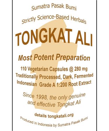 Tongkat Ali 1:200 Dark Fermented Root Extract - 110 x 280 mg | Premium Indonesian Supplement for Energy & Vitality - International Shipping Available - Buy Online on GoSupps.com