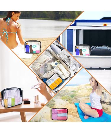 Clear Plastic Empty Squeeze Bottles 18 Pack 3.4oz/100ml with Flip Cap, TSA Approved Toiletry Bag - 4 Pack Small Cosmetic Bag - Set of 22 - Buy Online on GoSupps.com