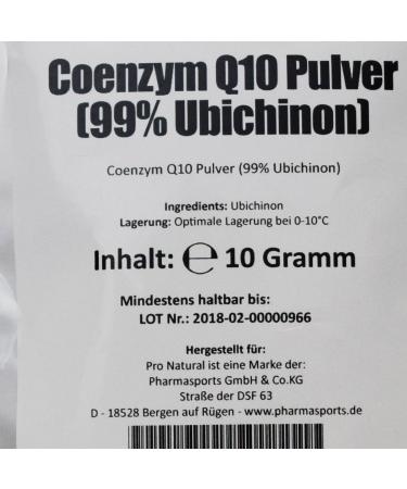 Buy Coenzyme Q10 Powder 10g - Purely Plant-Based for DIY Cosmetics Creams & Gels - All-Natural & Highly Effective - Buy Online on GoSupps.com
