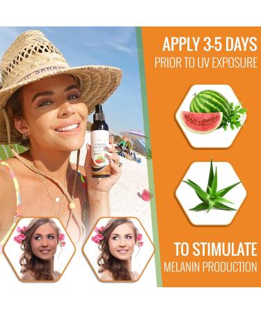 Peptide Tanning Accelerator Oil 200ml - Enhanced with Melanin Activating Peptides and Aloe Vera, Watermelon Scent - For Outdoor and Tanning Bed Use - Buy Online on GoSupps.com