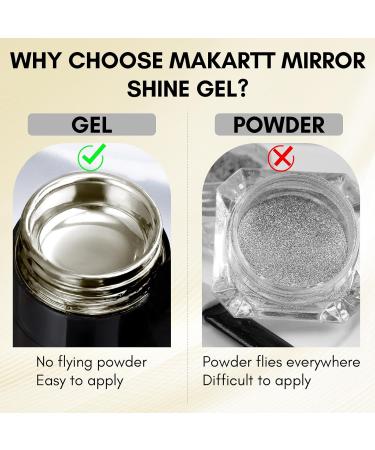 Makartt Painting Gel Nail Polish UV: Rose and Gold Chrome Mirror Metallic Effect - for Nail Art - Buy Online on GoSupps.com