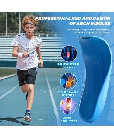 Kids Orthotic Arch Support Shoe Insoles | Cushioning Inserts for Flat Feet & Heel Pain Relief | Shock Absorption Velvet | Size 8.5-9.5 M Toddler - Buy Online on GoSupps.com