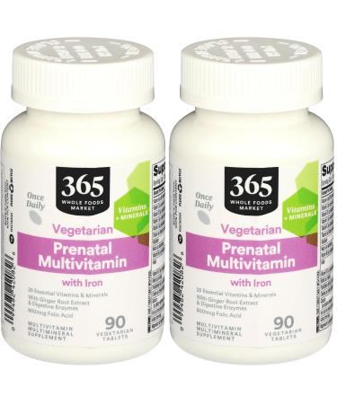 365 by Whole Foods Market Multi Prenatal One Daily 90 Tablets (Pack of 2) 90 Count (Pack of 2)