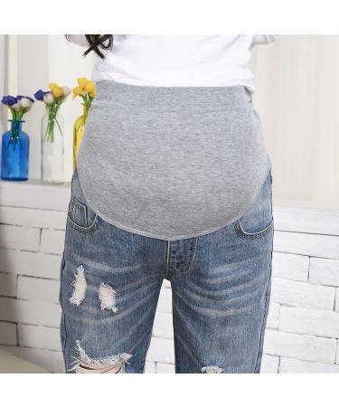 Spritumn-Home Maternity Jeans for Women UK | Solid Blue Skinny Slim Fit Ripped Jeans | Over The Bump Vintage Stretch Denim Leggings XXL | Pregnant Women Fashion Trousers - Buy Online on GoSupps.com
