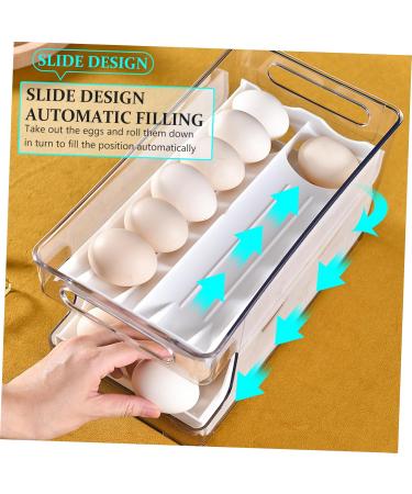 jojofuny Egg Storage Case 1pc Refrigerator Dispenser Food Holding Convenient Kitchen White Multipurpose Practical Use Holder White 30.3X16CM - Buy Online on GoSupps.com